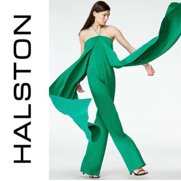 Halston Heritage Green Jumpsuit